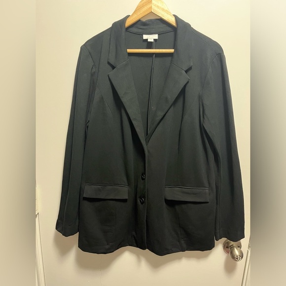 J. Jill Jackets & Blazers - J. Jill Ponte 3 Button Black Women's Blazer Size Large